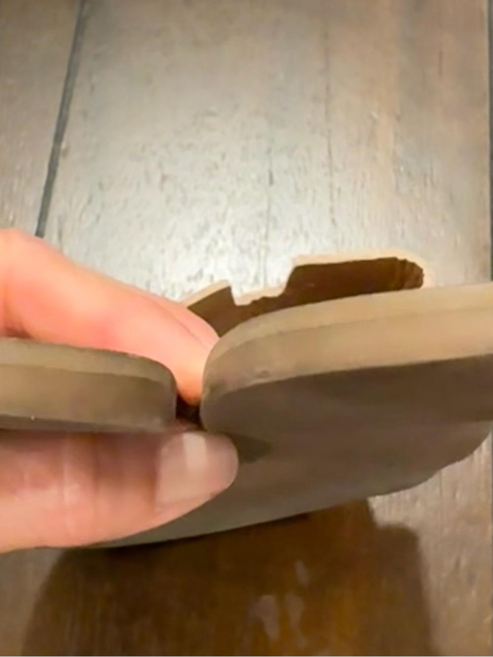 Lulu's Nude Leather Slide Sandals - Picture 9 of 10